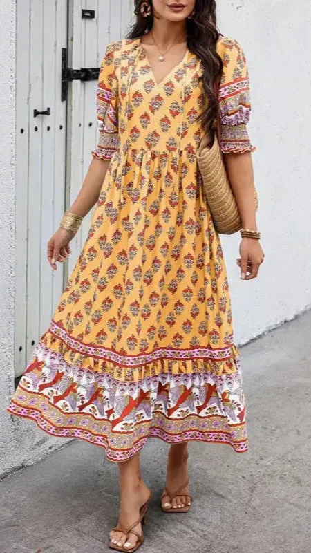 Chelsea™ | Bohemian Midi Dress