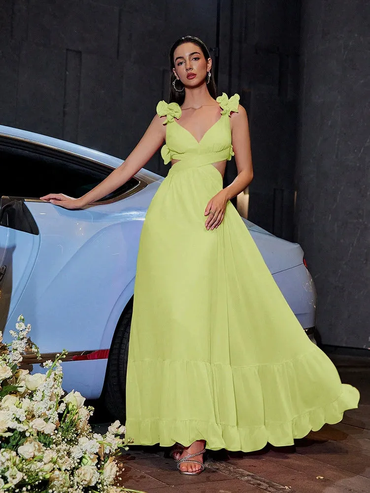 Chiffon Ruffle Prom   Tiered Formal Evening Gowns Dresses