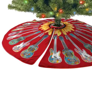 Christmas Tree Skirt - Hippie Guitar