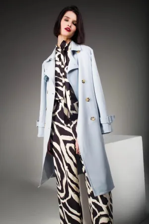 City Trench Coat - Baby Blue