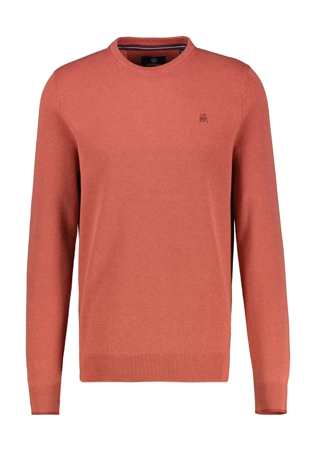 Classic Crew Neck 2-Tone Sweater - Earth Red