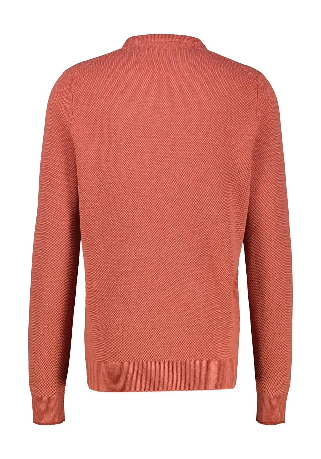 Classic Crew Neck 2-Tone Sweater - Earth Red
