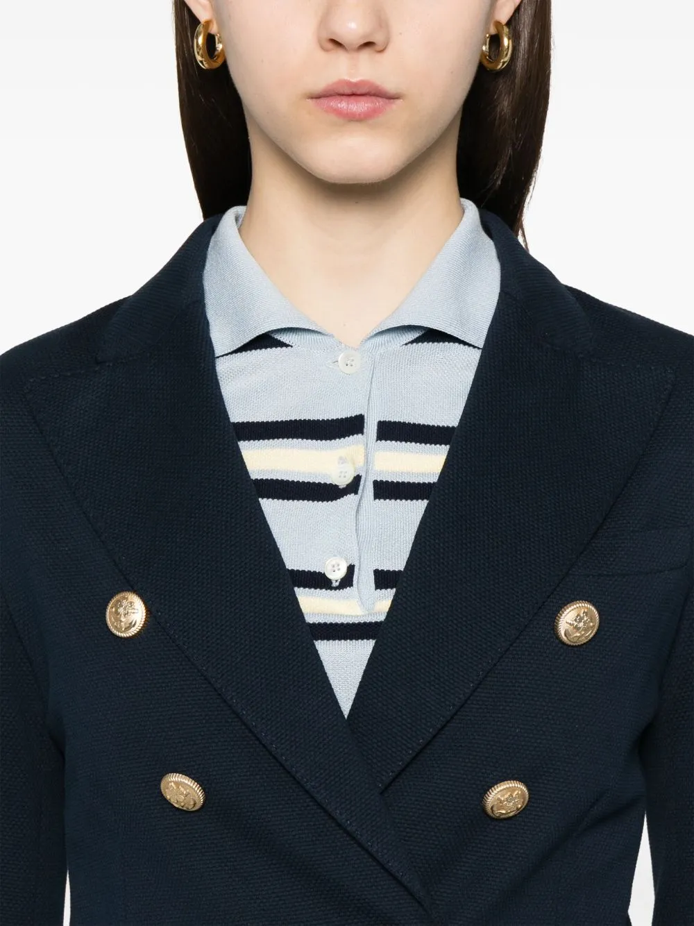 Cotton double-breasted jacket