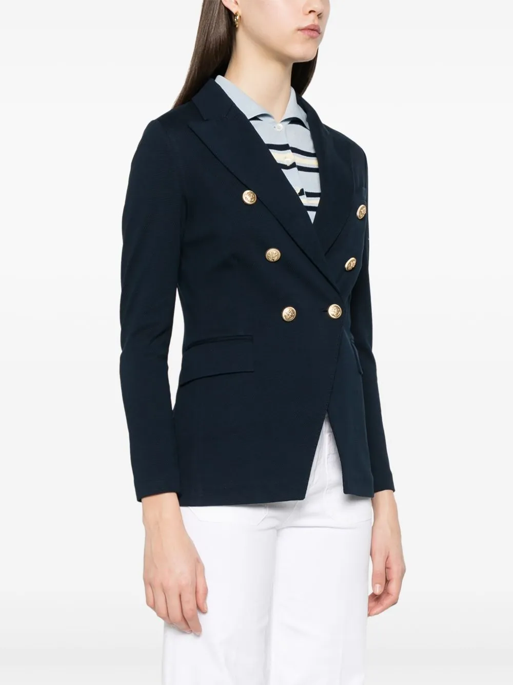 Cotton double-breasted jacket