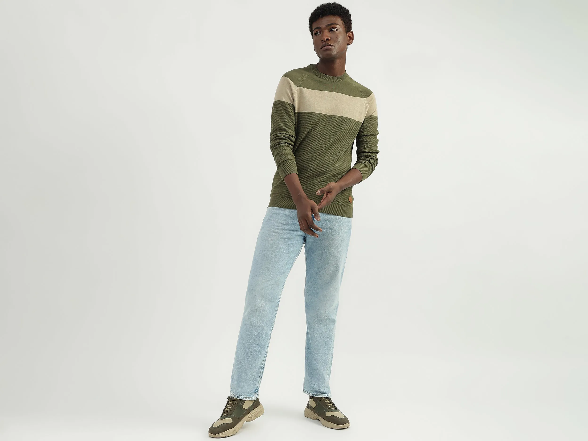 Cotton Printed Round Neck Mens Sweaters