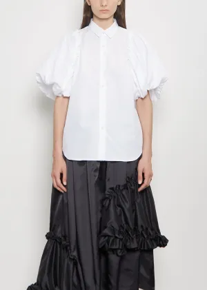 Cotton Puffed Short Sleeve Blouse
