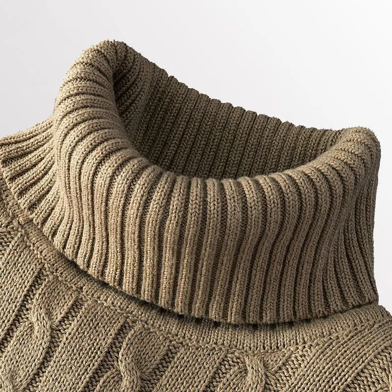 Courchevel Cable-Knit Turtleneck Sweater