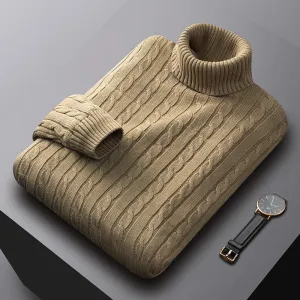 Courchevel Cable-Knit Turtleneck Sweater