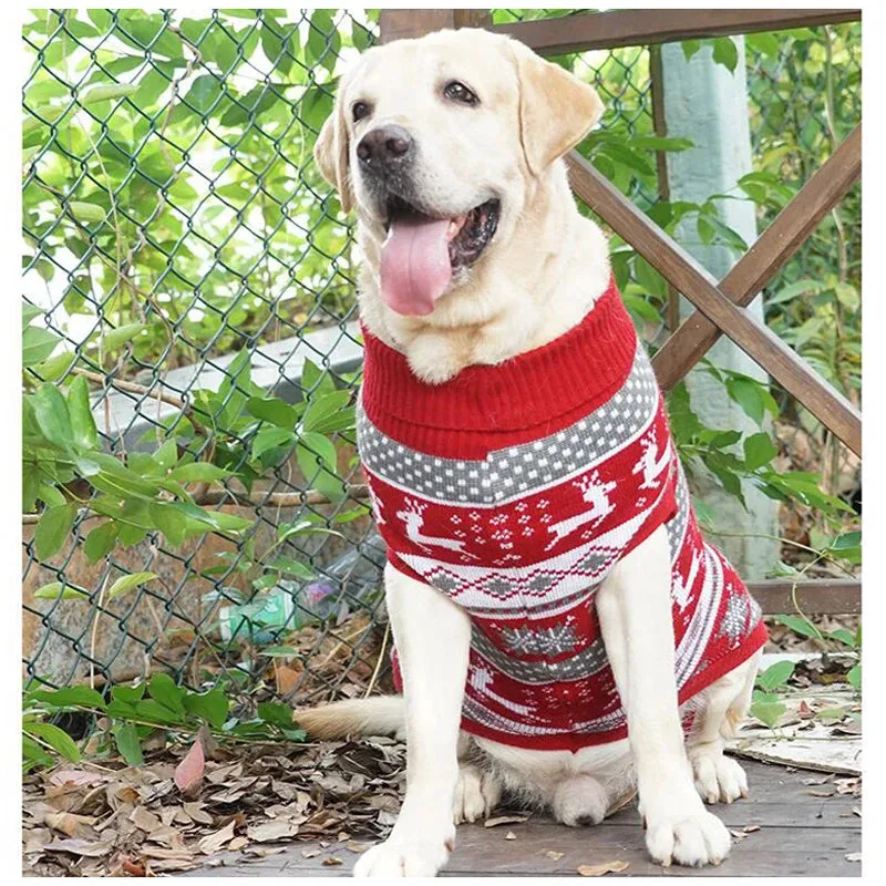 Cozy Christmas Sweater for Big Dogs