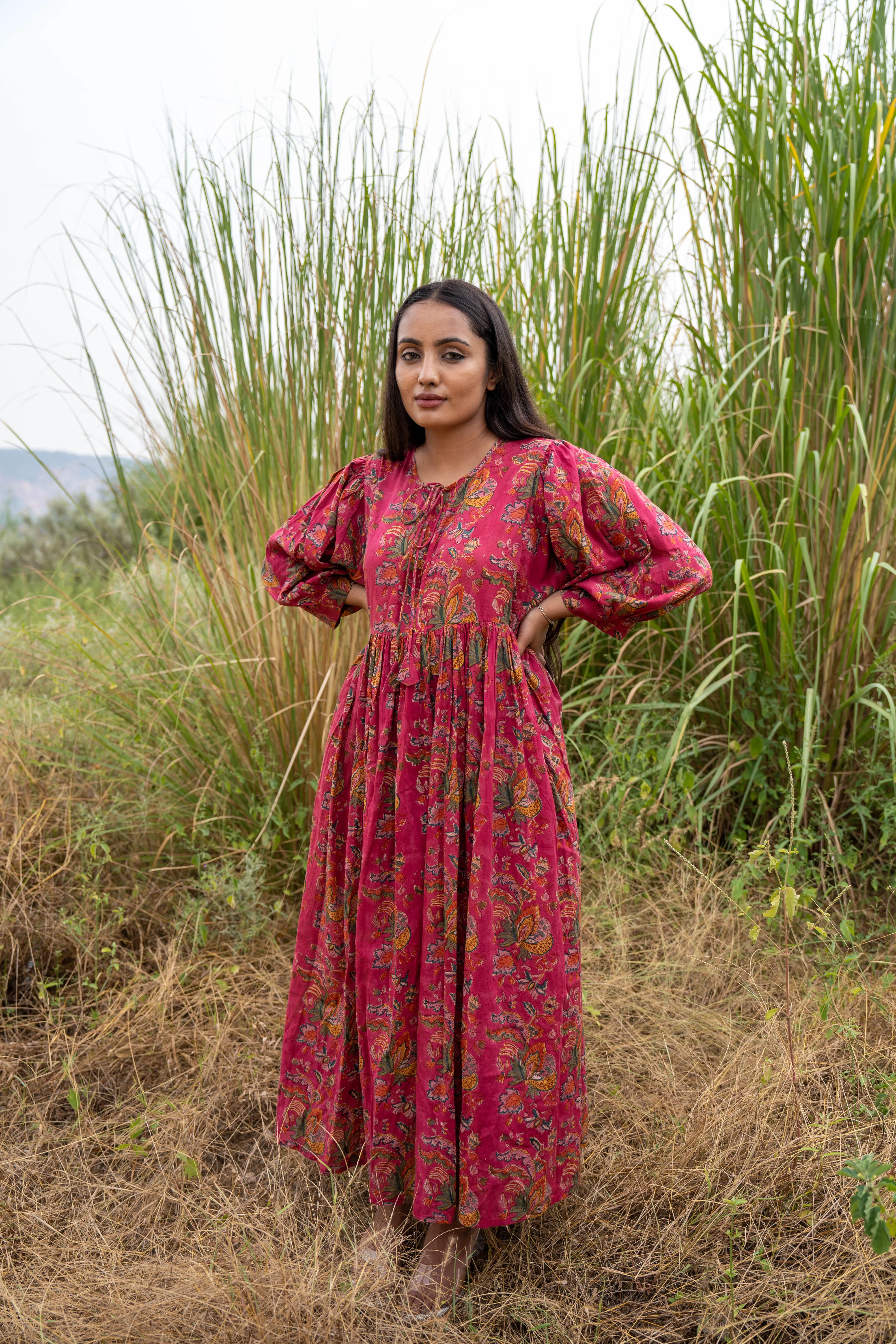 Crimson Bloom Dress