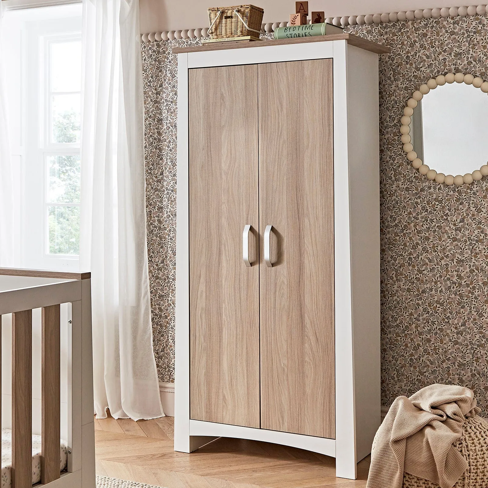 Cuddleco Ada Wardrobe - White and Ash