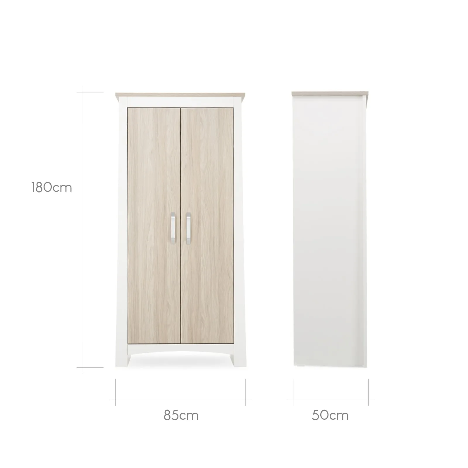 Cuddleco Ada Wardrobe - White and Ash