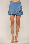 Denim Wrap Skirt
