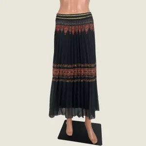 Desigual Pleated Midi Skirt