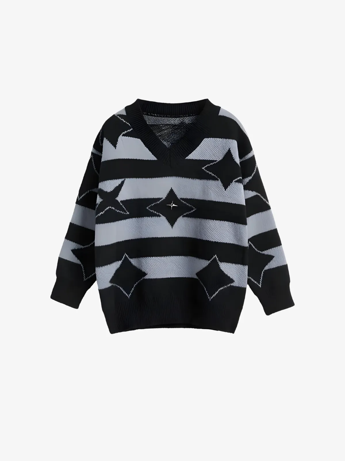 DIAMOND STRIPED SWEATER