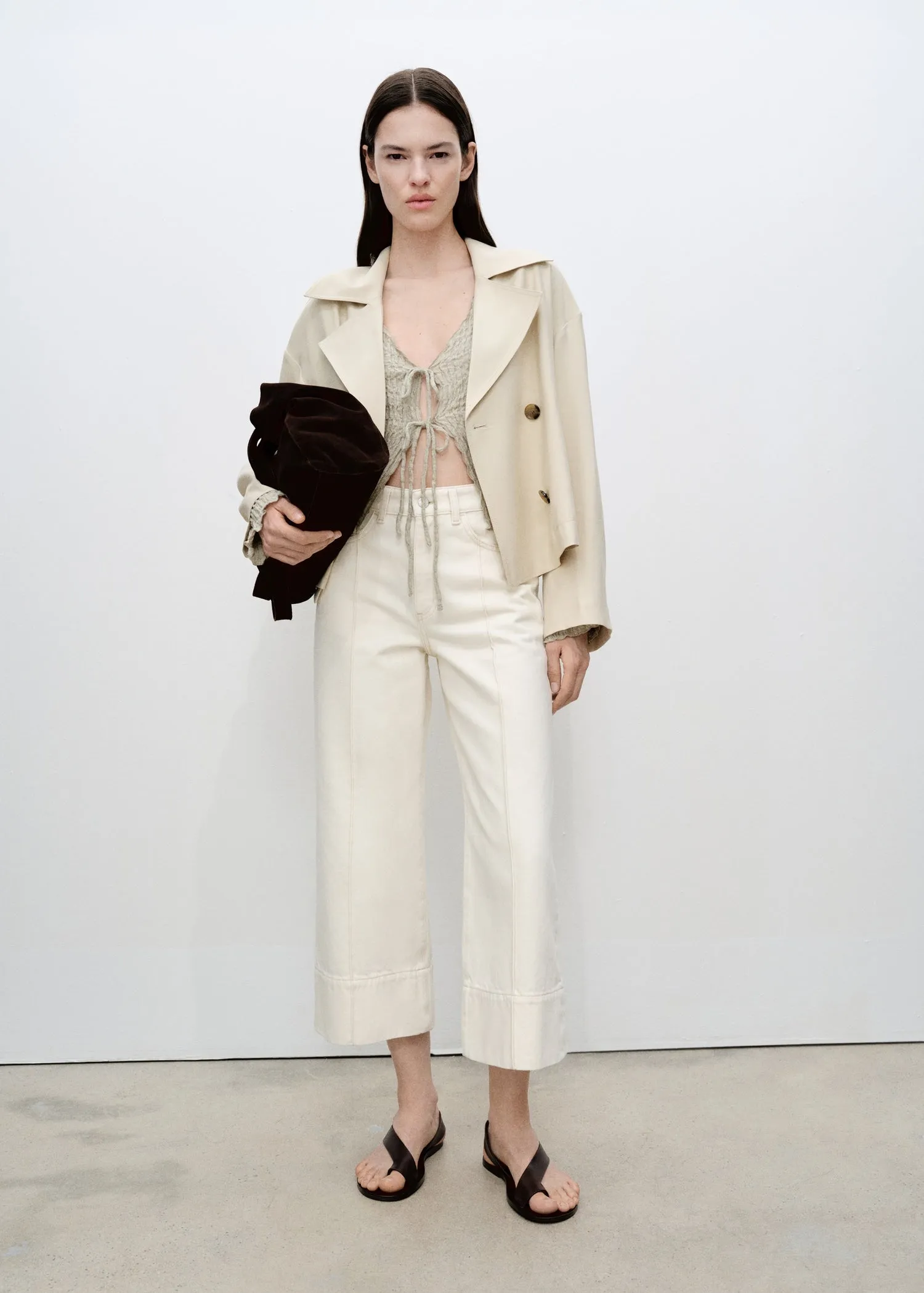 Double-breasted jacket with lapels