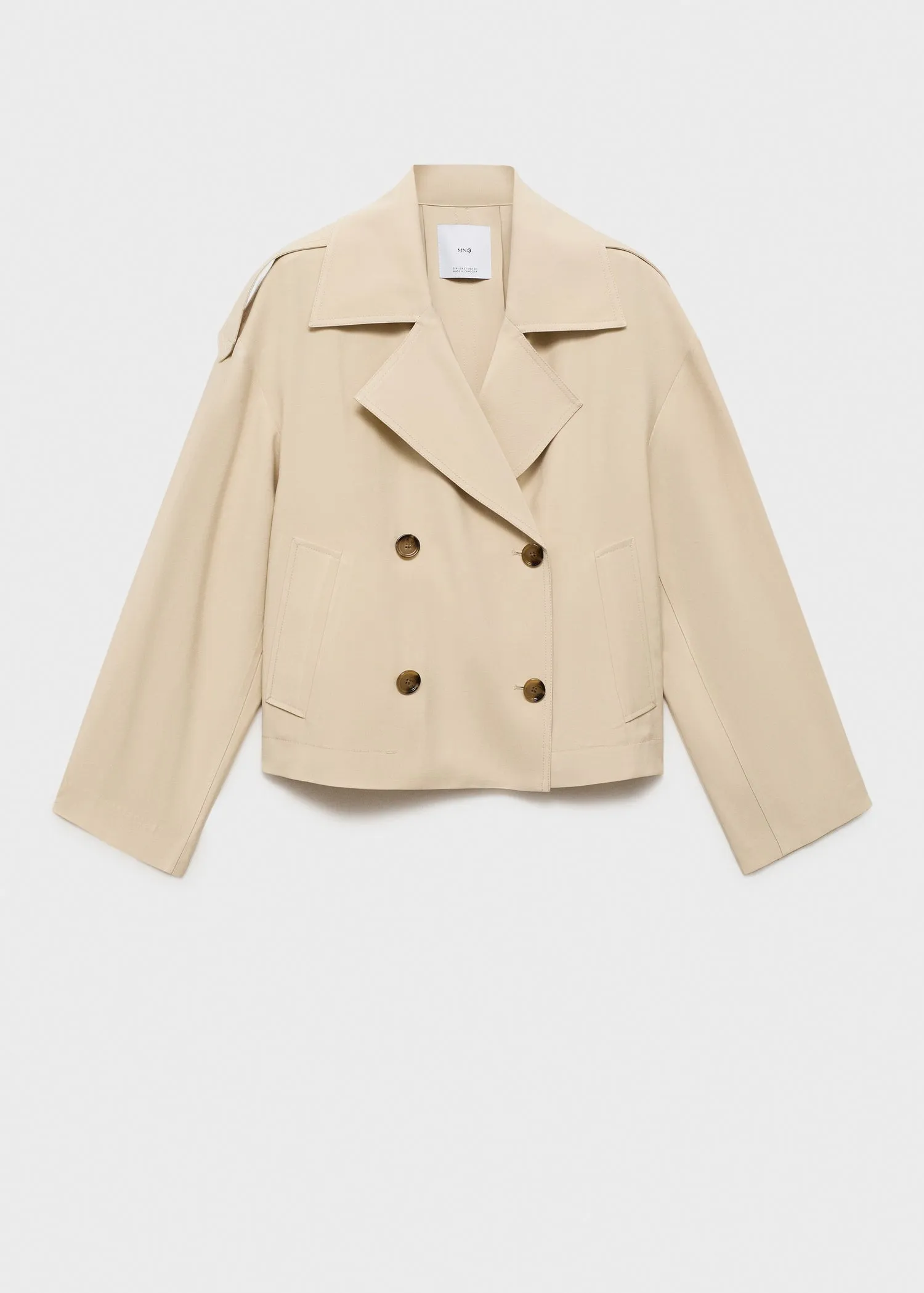 Double-breasted jacket with lapels