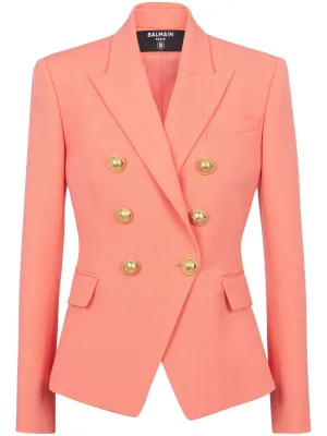 Double-breasted wool blazer