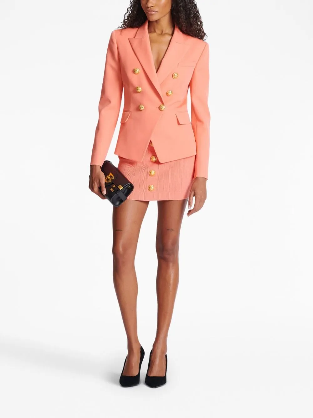 Double-breasted wool blazer