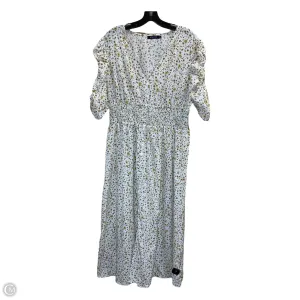 Dress Casual Midi By Clothes Mentor In White & Yellow, Size: Xl