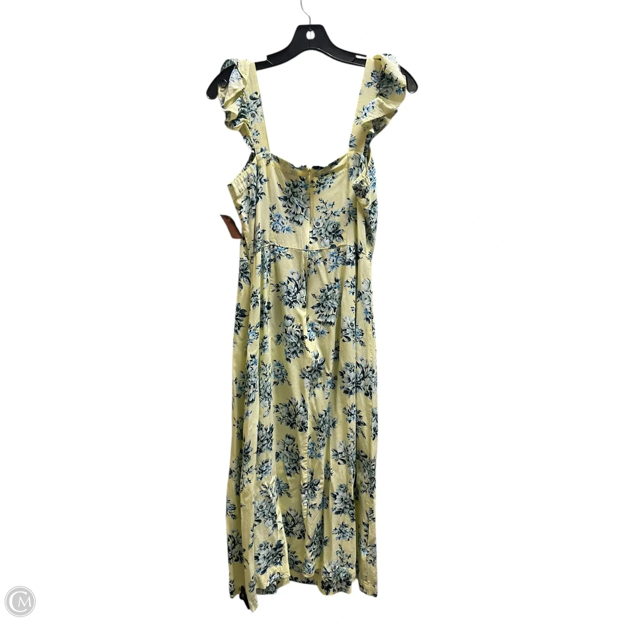 Dress Casual Midi By Loft In Yellow, Size: 8