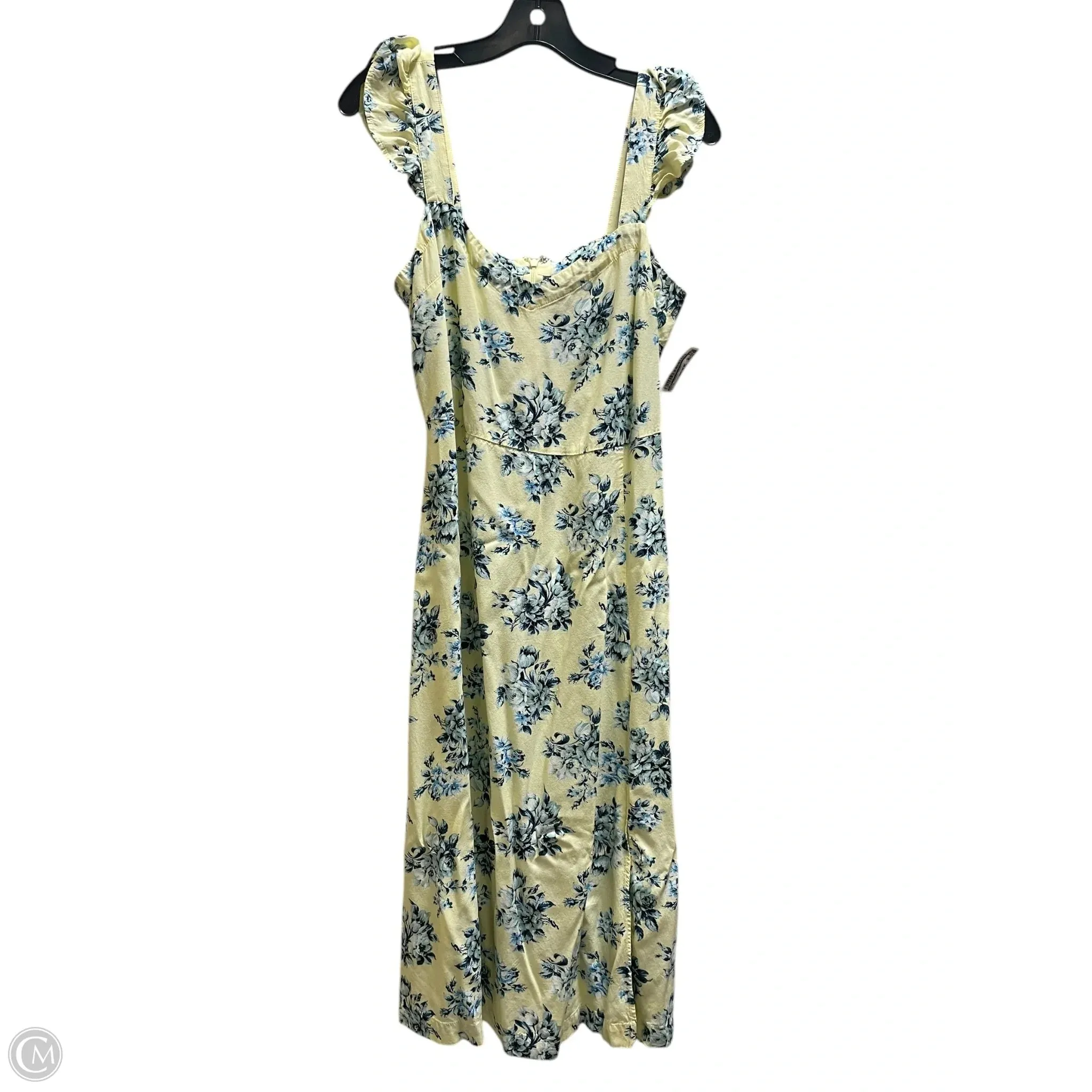 Dress Casual Midi By Loft In Yellow, Size: 8