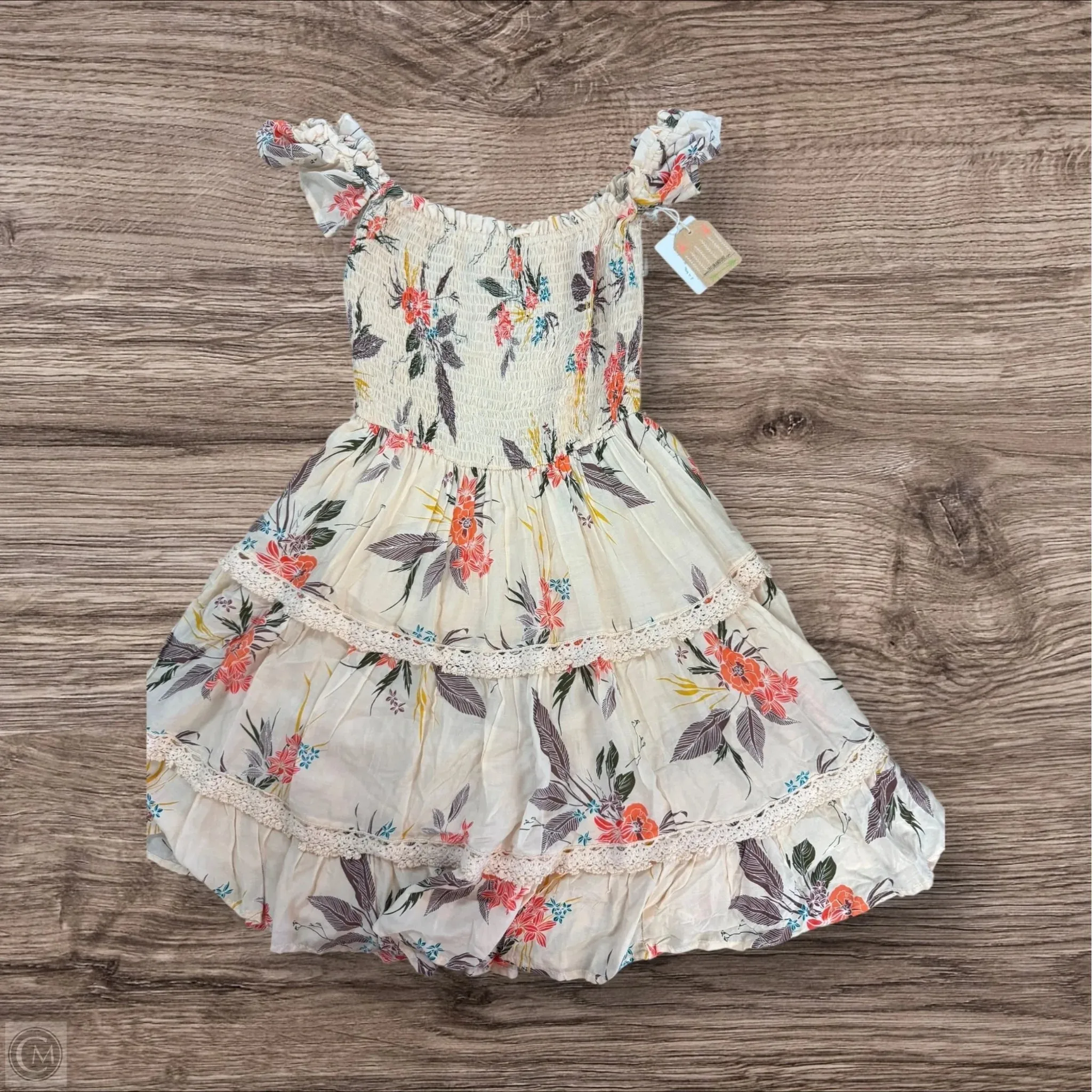 Dress Casual Short By Taylor & Sage In Cream & Orange, Size: S