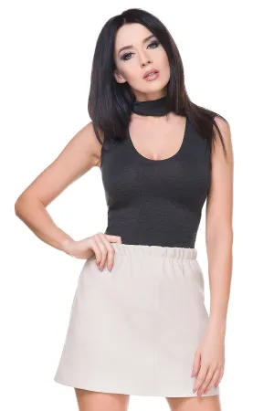 Elegant Knit Blouse with Versatile Collar