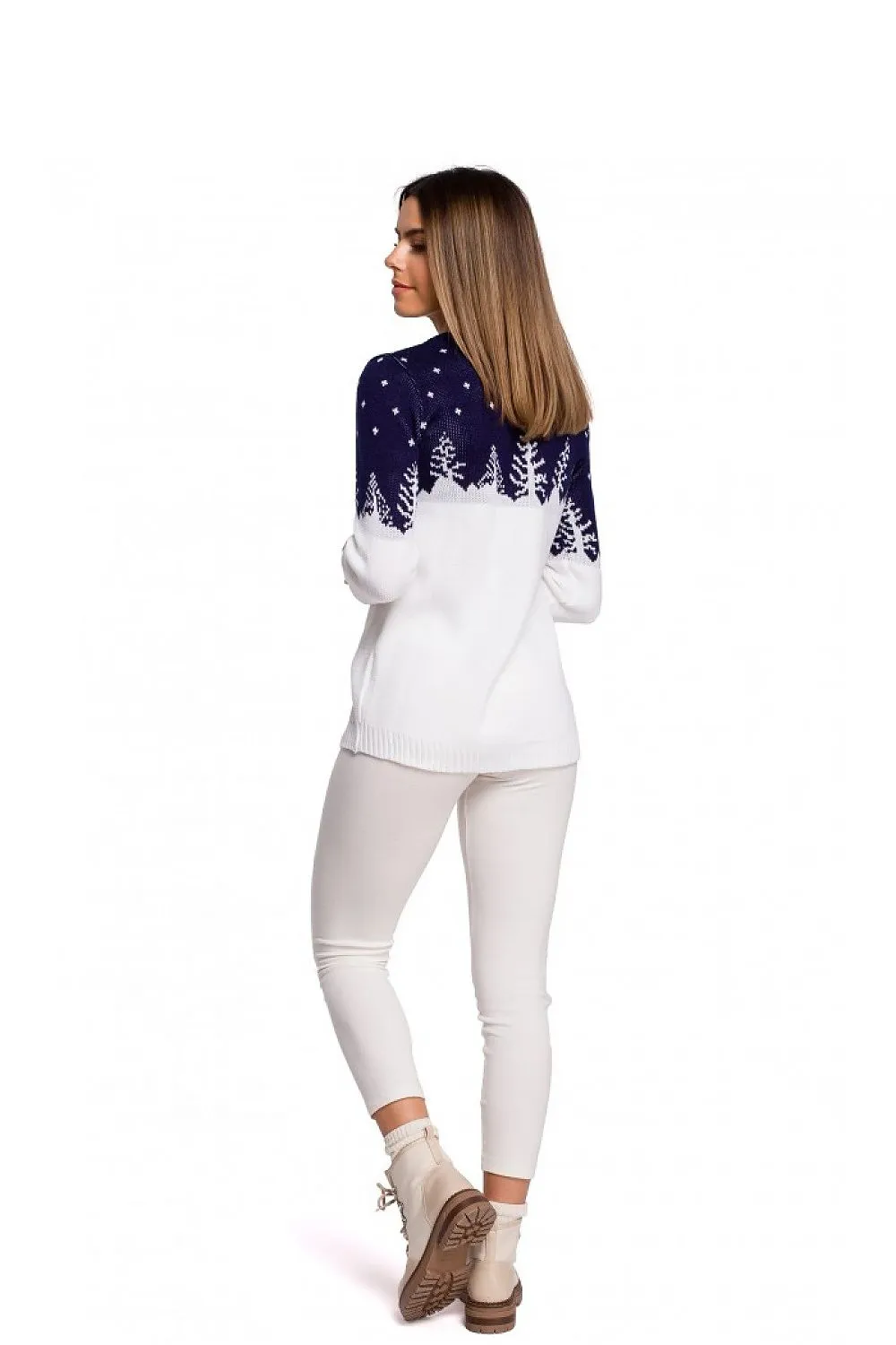 Elegant Tree Motif Oversized Sweater