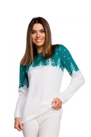 Elegant Tree Motif Oversized Sweater