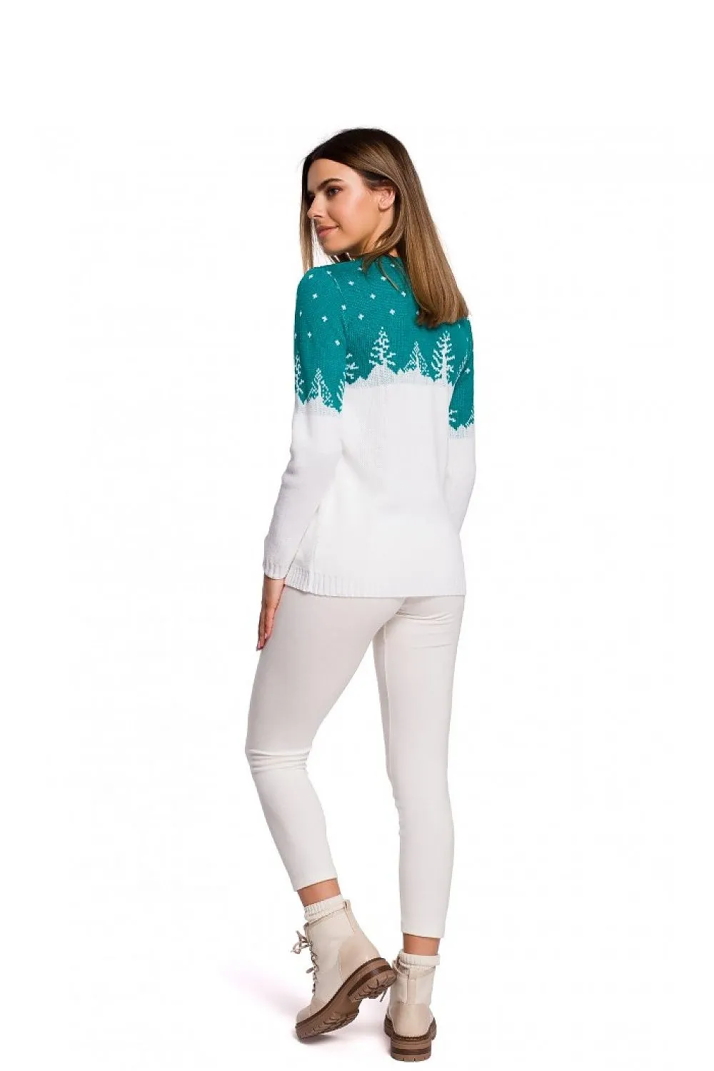 Elegant Tree Motif Oversized Sweater
