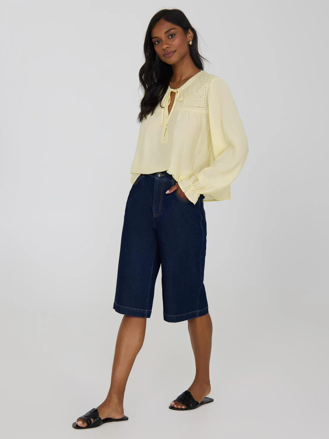 Embroidered Popover Boho Top