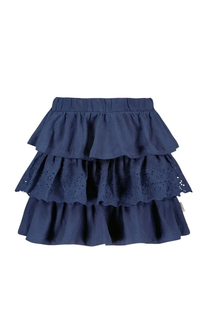 Embroidered Ruffle Skirt