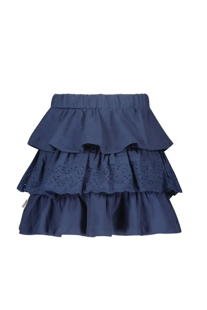 Embroidered Ruffle Skirt