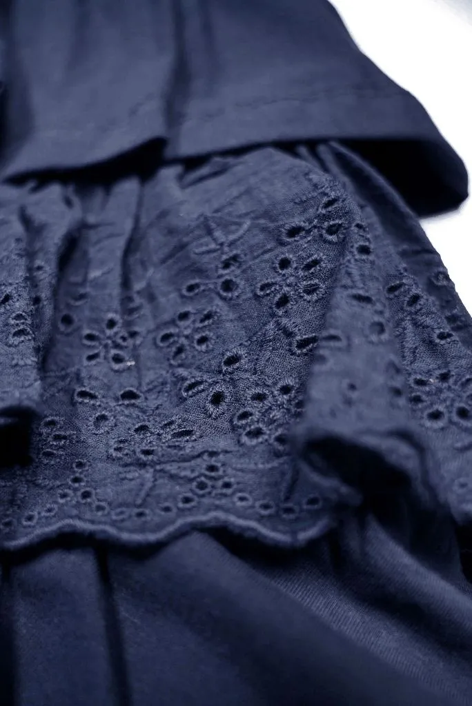 Embroidered Ruffle Skirt