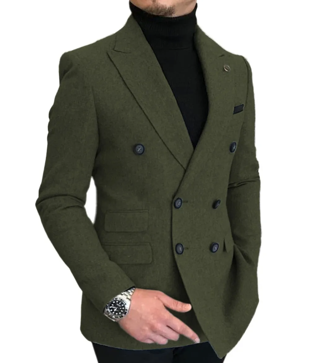 Formal 2022 New Burgundy Red Grey Lapel Tux Men Slim Fit Formal Suits Coat Jacket Custom Made For Wendding Party Woolen cloth