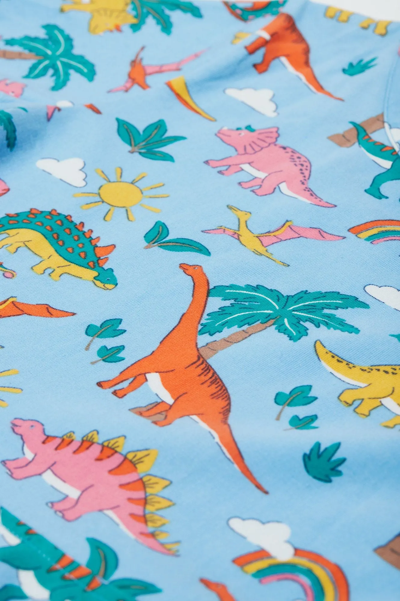 Frugi Sunshine Skater Dress Blue Dinoland