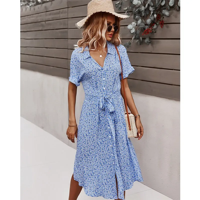 Gabriela® | Bohemian dress with floral pattern