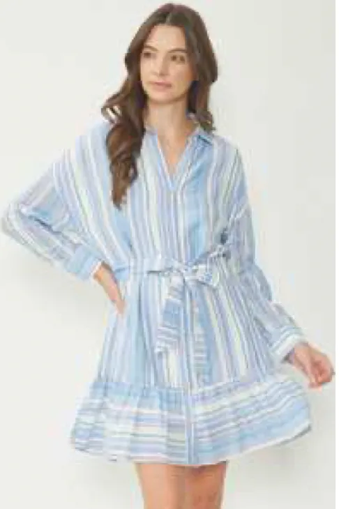 Garden Charm Stripe Dress - Final Sale