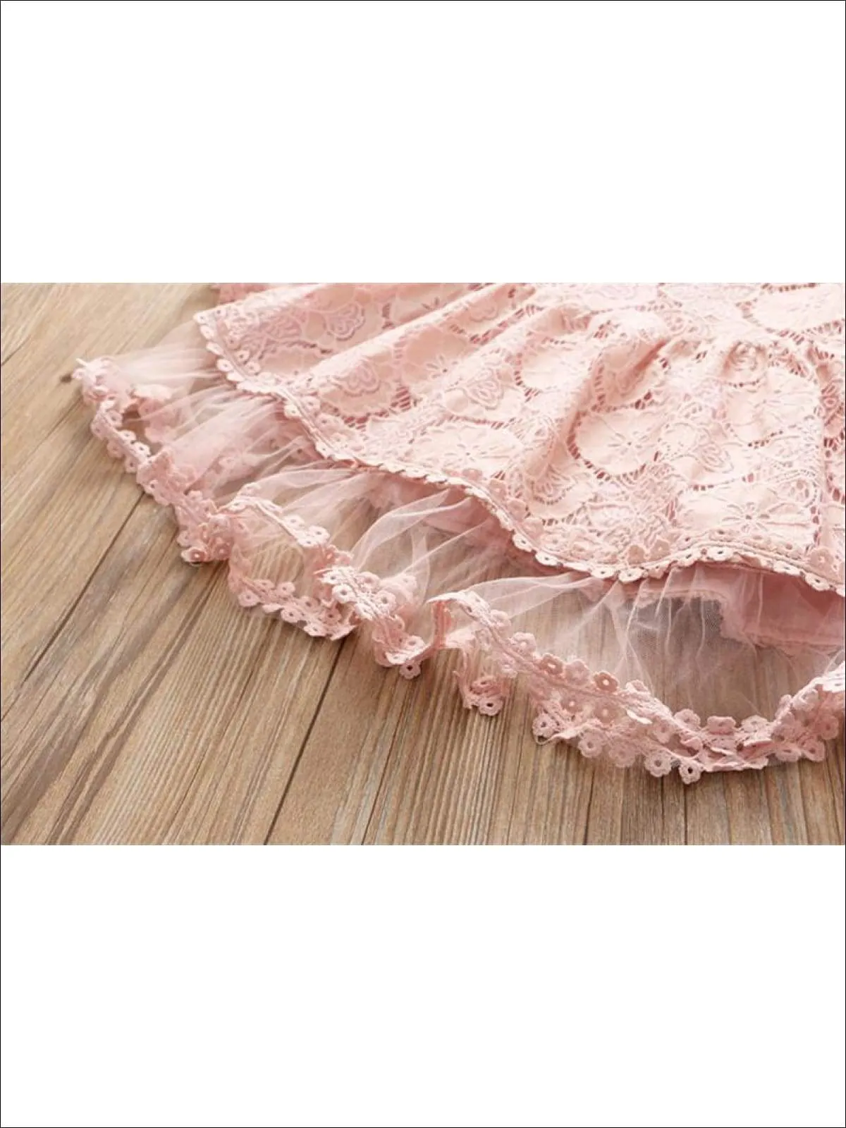 Girls Lacey Bohemian Bell Sleeve Dress