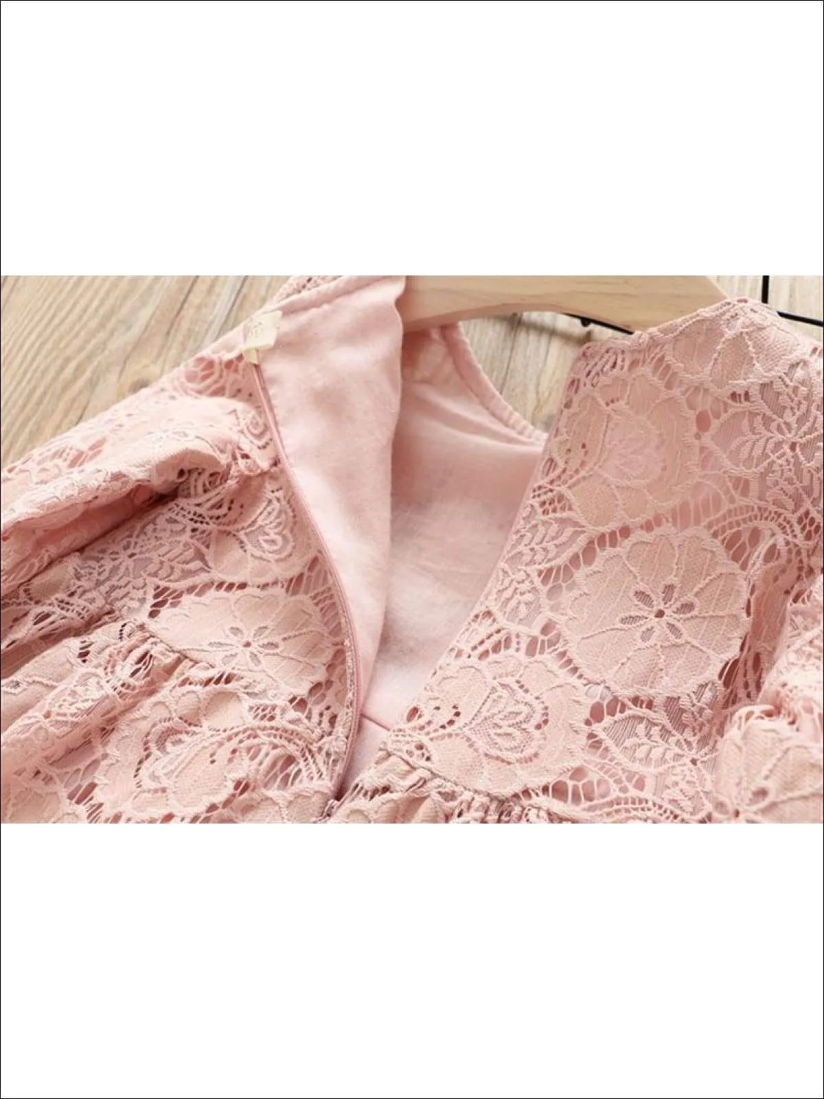 Girls Lacey Bohemian Bell Sleeve Dress