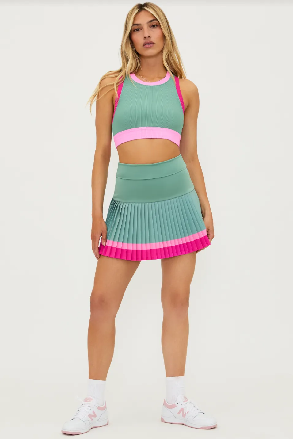 Gloria Skirt in Sage Bloom Colorblock