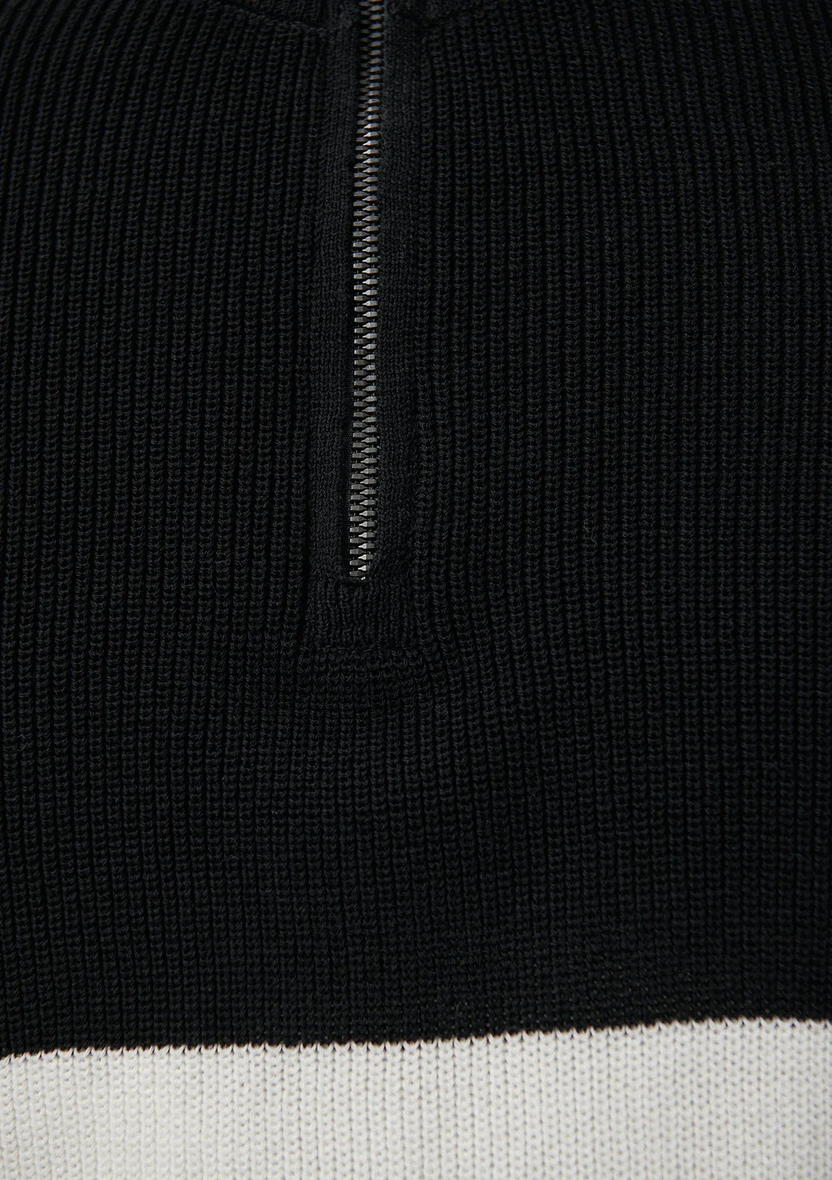 Half Zip Striped Sweater