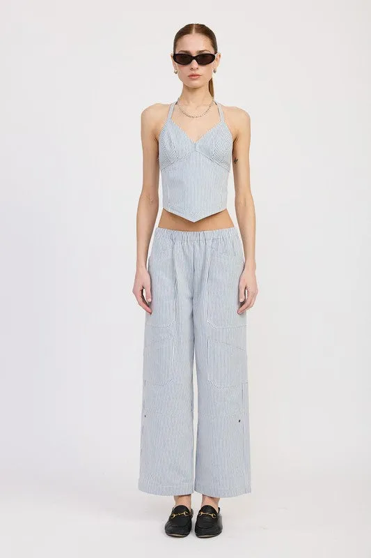 HALTER NECK BUSTIER TOP