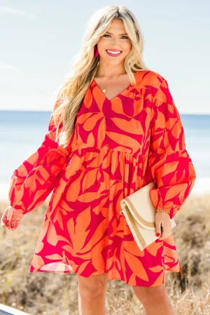 Happy All Weekend Dress, Orange