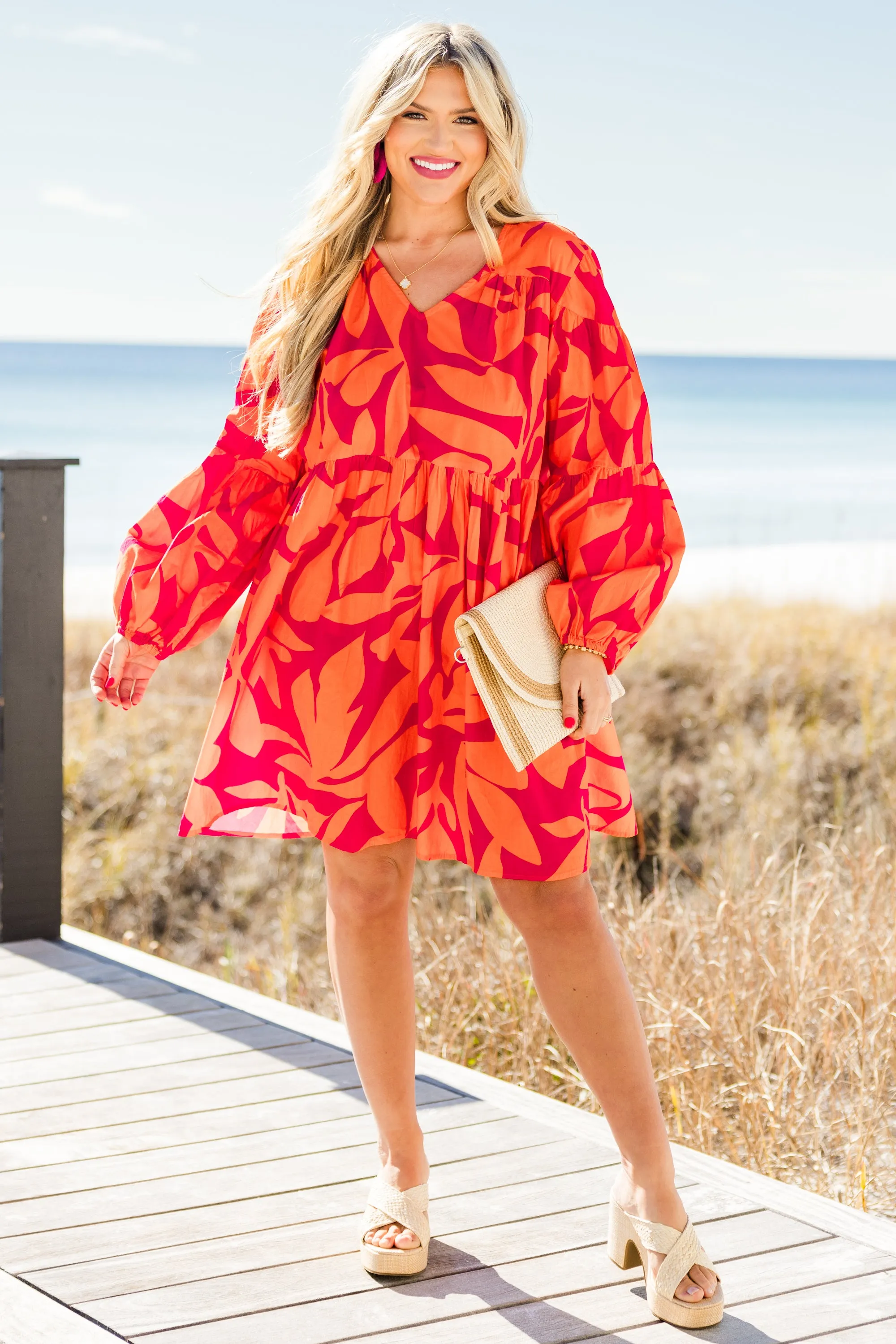 Happy All Weekend Dress, Orange