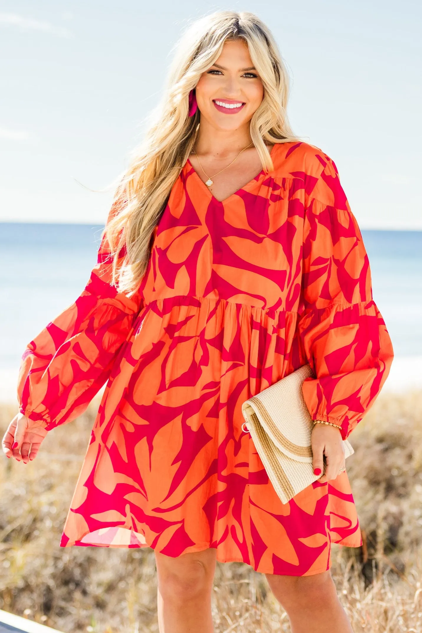 Happy All Weekend Dress, Orange