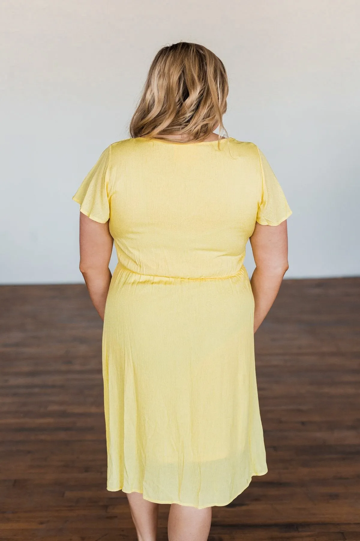 Here We Go Again Dress- Yellow