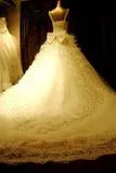 High Quality Court Train V-neck Beading Wedding Dresses-715487