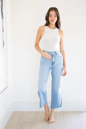 Holly Heathered Bodysuit in Heather Grey